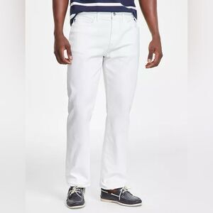 Nautica Men's White Straight Jeans